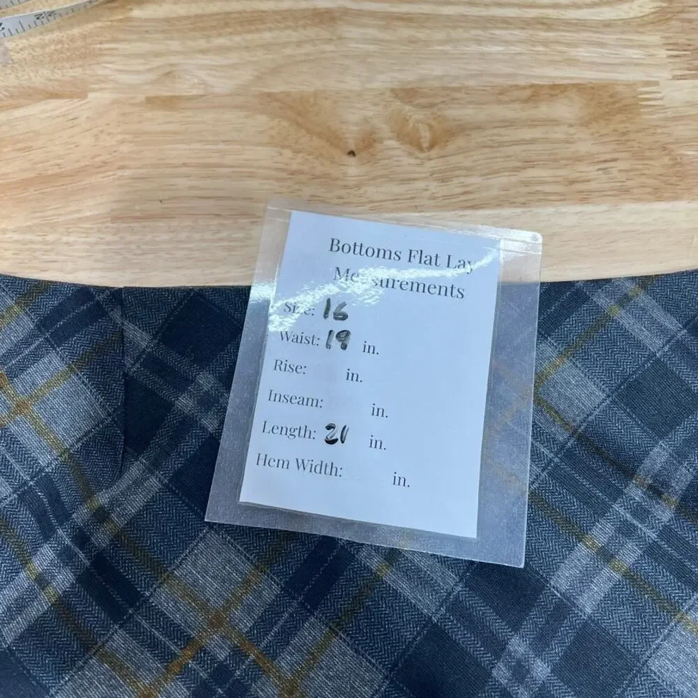 Cabi Plaid Mini Skirt Women's‎ 16 Plus Size Academia Dark Academia Capsule